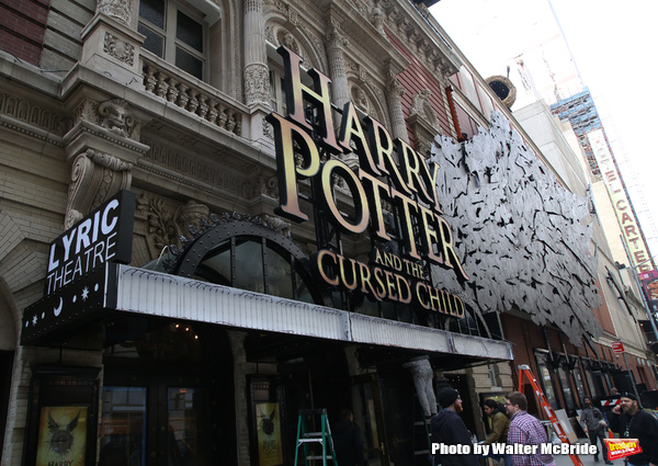 Photo Coverage: Just Like Magic! The HARRY POTTER AND THE CURSED CHILD Marquee Gets Installed! Image