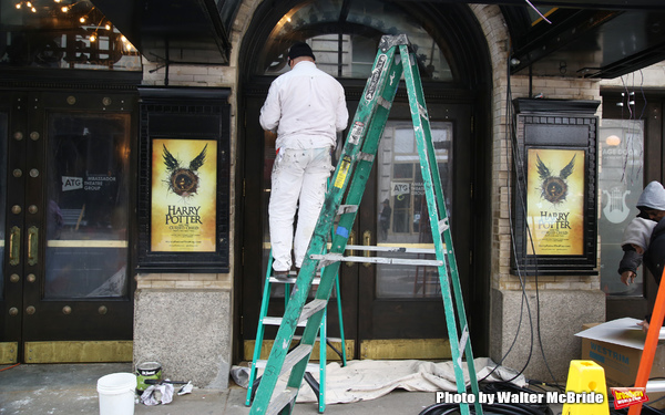 Photo Coverage: Just Like Magic! The HARRY POTTER AND THE CURSED CHILD Marquee Gets Installed! Image