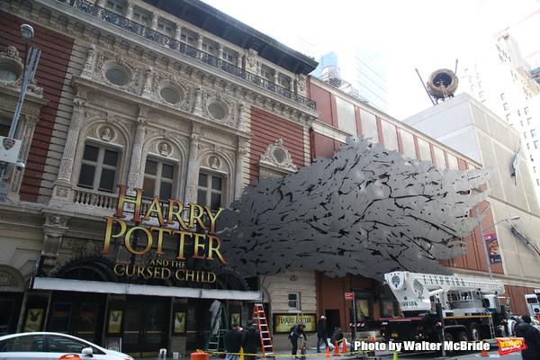 Photo Coverage: Just Like Magic! The HARRY POTTER AND THE CURSED CHILD Marquee Gets Installed! Image