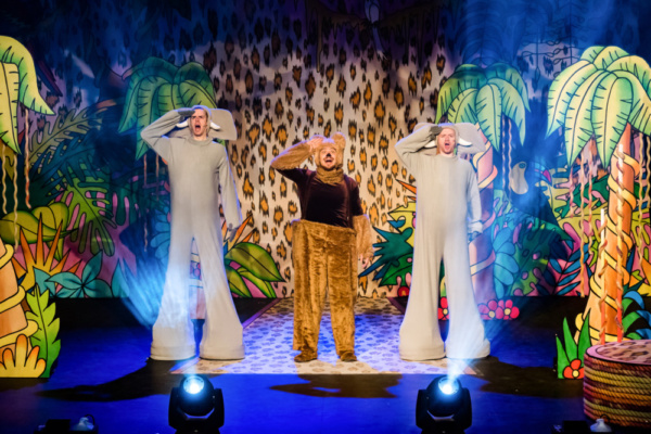 Rhys Whiteside as Hathi, Saul Boyer as Baloo, Kieran Parrott as Horton Photo