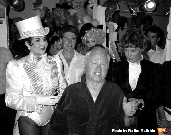 Ann Miller and Mickey Rooney with his wife Jan Chamberlain backstage after a Performa Photo