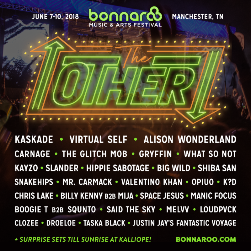 BONNAROO Reveals 2018 THE OTHER LINEUP 