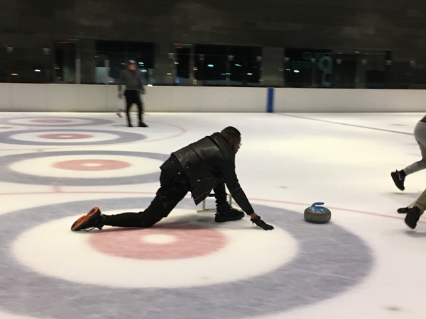 Photo Flash: The Cast of THE PLAY THAT GOES WRONG Finds Immense Success In Olympic Curling! Image