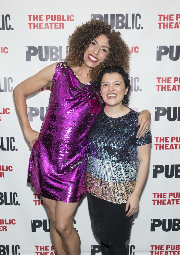 Jomama Jones and Director of Joeâ€™s Pub Shanta Thake at the opening night of BL Photo