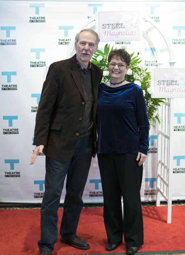 Playwright and Actor John Reeger with his actress wife Paula Scrofano at the opening  Photo