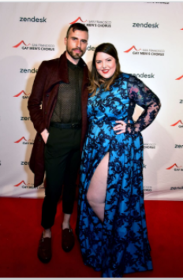 Honorees Tyler Glenn and Mary Lambert on the red carpet at the SFGMC 40th Anniversary Photo