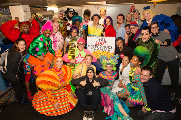 Photo Flash: It's a Beautiful Bikini Bottom Day! SPONGEBOB SQUAREPANTS Celebrates 100 Performances on Broadway!  Image