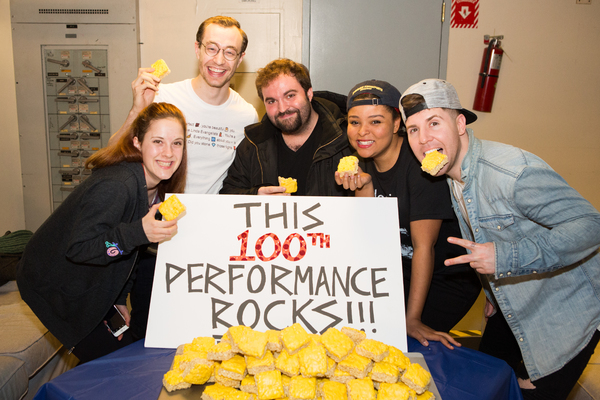 Photo Flash: It's a Beautiful Bikini Bottom Day! SPONGEBOB SQUAREPANTS Celebrates 100 Performances on Broadway!  Image