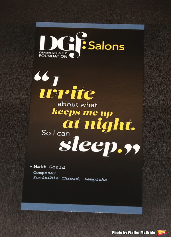 Photo Coverage: The Dramatists Guild Foundation Celebrates the Work of Matt Gould Image