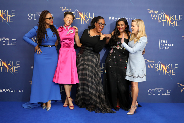 Ava Duvernay, Storm Reid, Oprah Winfrey, Mindy Kaling and Reese Witherspoon  Photo