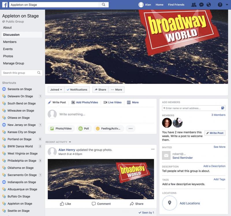 Announcing BWW Appleton on Stage Facebook Group 