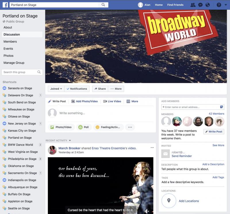 Join The BWW Portland on Stage Facebook Group Image