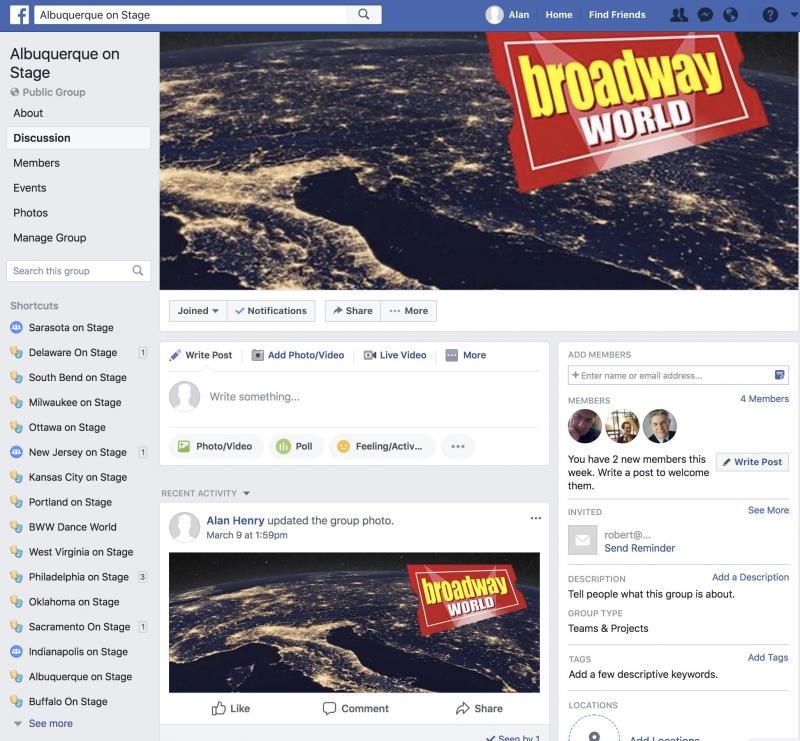 Join The BWW Albuquerque on Stage Facebook Group Image