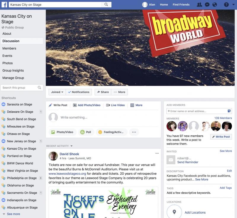 Announcing BWW Kansas City on Stage Facebook Group 