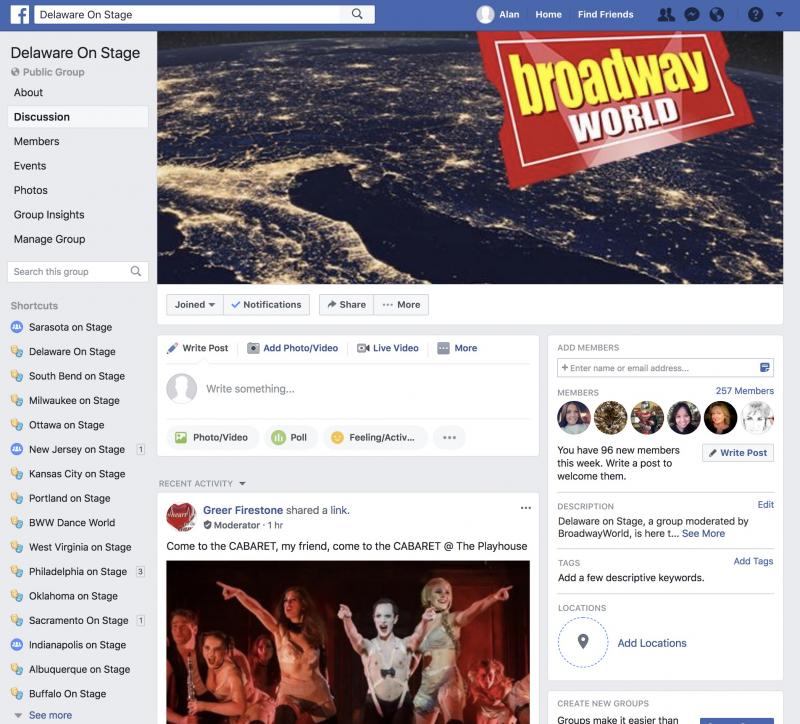 Announcing BWW Delaware on Stage Facebook Group 