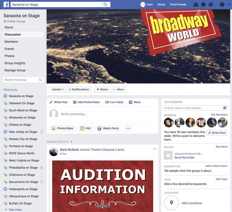 Join The BWW Sarasota on Stage Facebook Group 