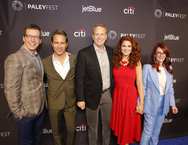 Sean Hayes, Eric McCormack, Robert Greenblatt, Debra Messing, Megan Mullally Haston Photo