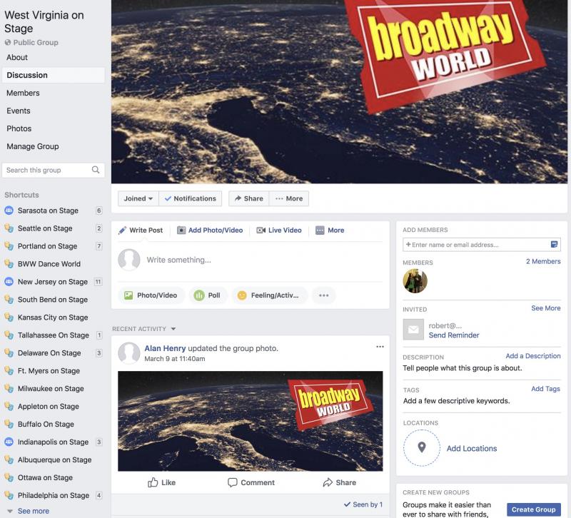 Join The BWW West Virginia on Stage Facebook Group Image