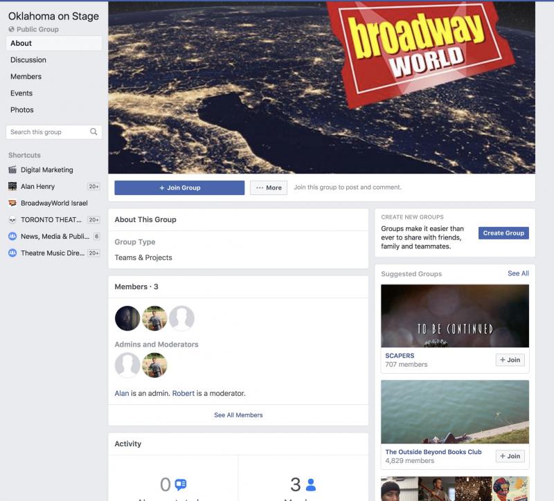 Join The BWW Oklahoma on Stage Facebook Group Image