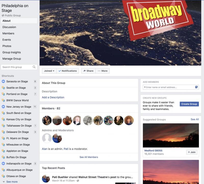Join The BWW Philadelphia on Stage Facebook Group Image