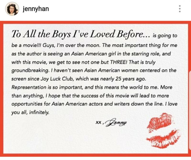 BWW Previews: Jenny Han's Best Selling Series TO ALL THE BOYS I'VE LOVED BEFORE to premiere Summer 2018 on Netflix! 