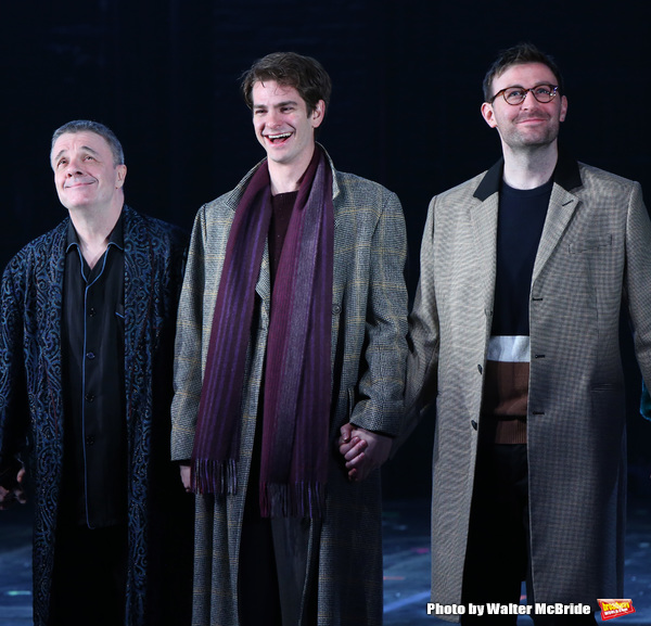 Nathan Lane, Andrew Garfield, James McArdle Photo