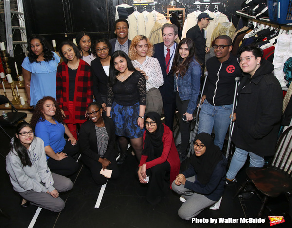J. Quinton Johnson and James G. Basker with High School student performers Photo