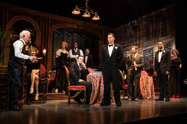 Harry Connick, Jr. (Henry Gondorff) and the company; Photo by Evan Zimmerman for Murp Photo