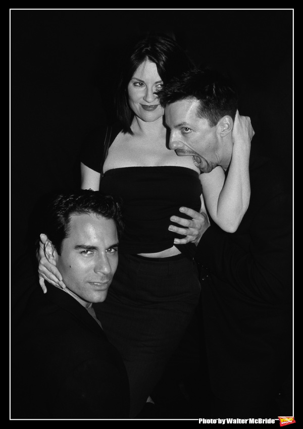 Eric McCormack, Megan Mullally and Sean Hayes (Will & Grace) attends an NBC party at  Photo