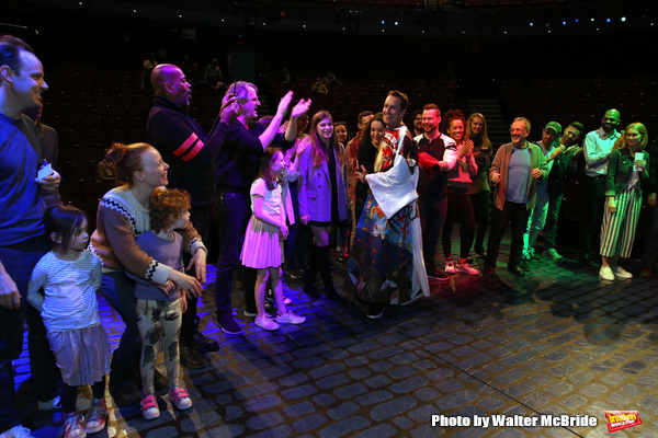 Matt Wall with Cameron Adams, Harry Hadden-Paton, Lauren Ambrose, Bartlett Sher and c Photo