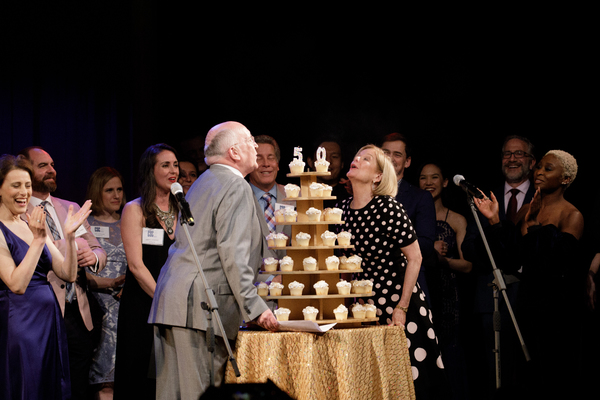 The Company with John Doyle and Lynn Angelson in foreground Photo