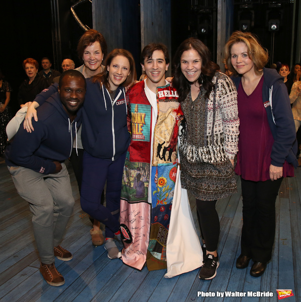 Jess Leprotto with Joshua Henry, Margaret Colin, Jessie Mueller, Lindsay Mendez and R Photo