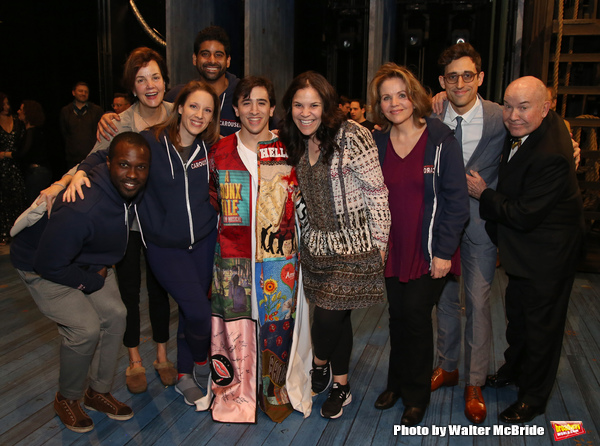 Jess Leprotto with Joshua Henry, Margaret Colin, Jessie Mueller, Amar Ramasar, Lindsa Photo