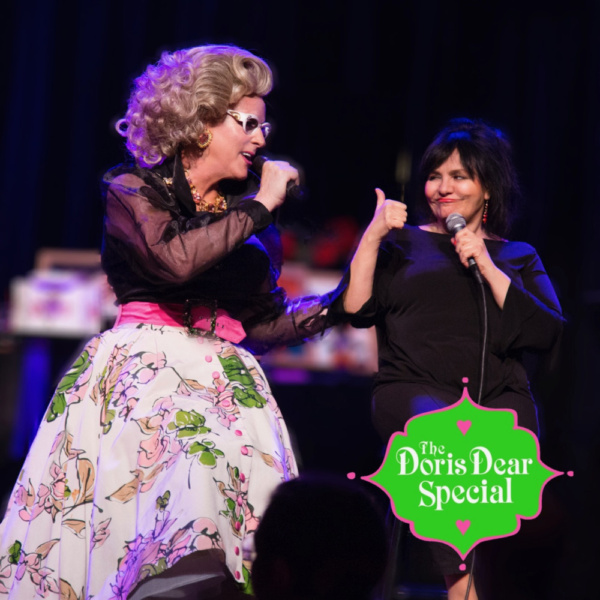 Lina Koutrakos gives a big thumbs up at The Doris Dear Special: Like Mother Like Daug Photo