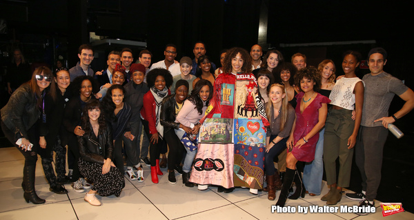 Afra Hines with the cast  Photo
