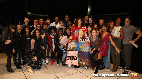 Afra Hines with the cast  Photo