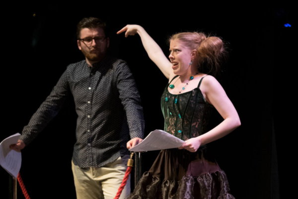 Joseph Richardson as PUCK and Rachel Fenwick as FAIRY 1 in THE UNFORTUNATE TRIAL OF R Photo