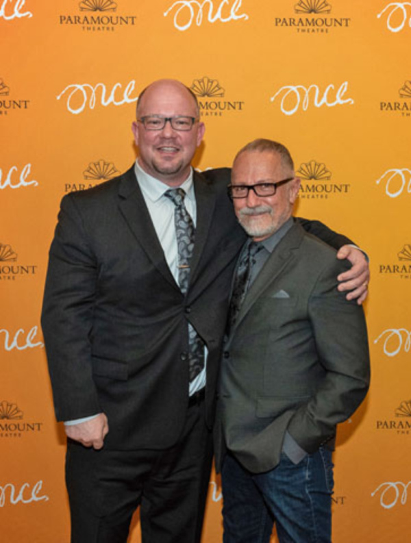 Paramount Theatre President and CEO Tim Rater with Artistic Director Jim Corti, direc Photo