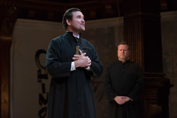 Brother John Lemaitre, the Inquisitor (Eric Tucker) and John de Stomgumber (Edmund Le Photo