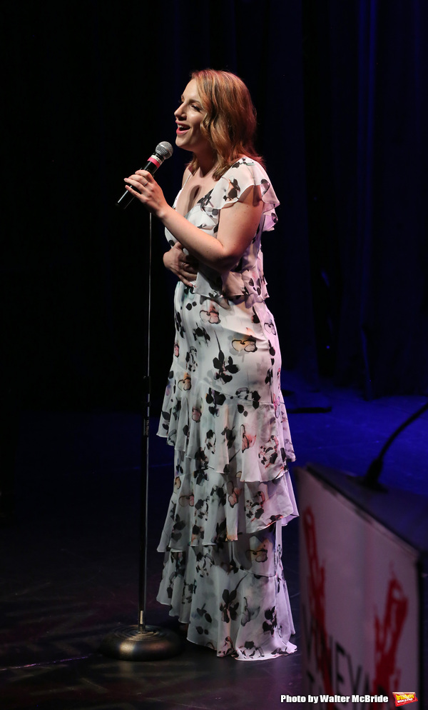 Jessie Mueller on stage during the Vineyard Theatre Gala 2018 honoring Michael Mayer  Photo