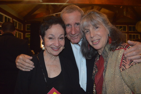 Lynn Ahrens, Jim Dale and his wife Julie Schafler Photo