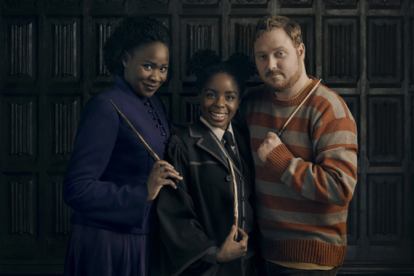 Nicola Alexis (Hermione Granger),  Helen Aluko (Rose Granger-Weasley) and Thomas Aldr Photo