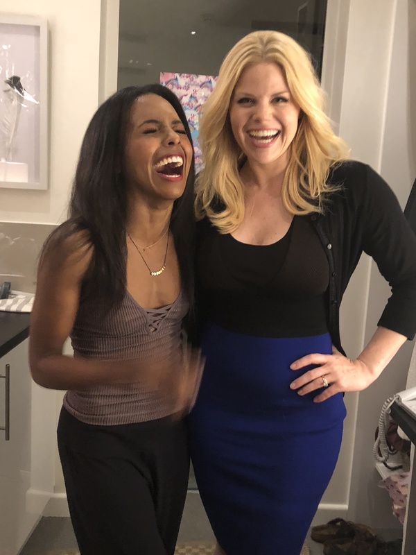 Photo Flash: Megan Hilty Visits Adrienne Warren Backstage at TINA Image