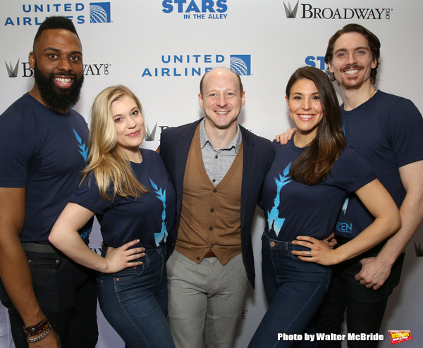 Jeremy Davis with the cast from â€˜Frozenâ€™ Photo