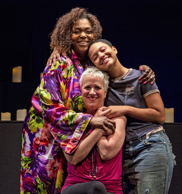 Liz Mikel , Kiersey Clemons and playwright Eve Ensler Photo