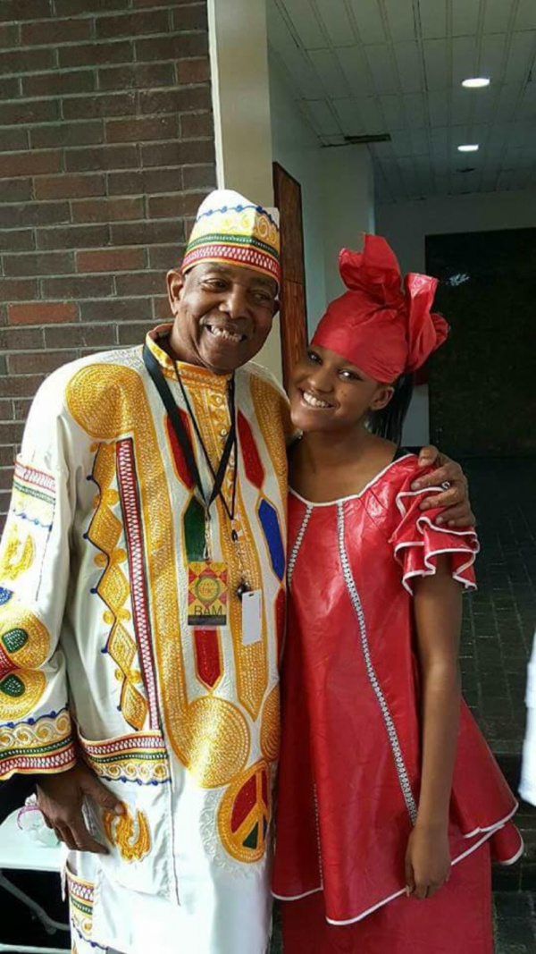 COLBY CHRISTINA WITH HER DANCE AFRICA GRANDFATHERROLE MODEL AND MENTOR. THE WORLD REN Photo