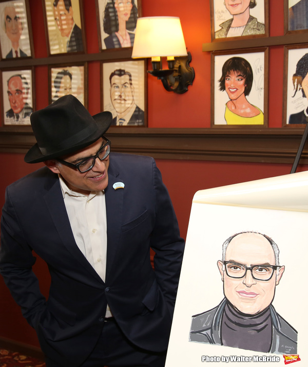 Photo Coverage: LuPone, Lenk, and Butz Help Celebrate the Unveiling of David Yazbek's Portrait at Sardi's Image