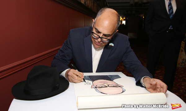 Photo Coverage: LuPone, Lenk, and Butz Help Celebrate the Unveiling of David Yazbek's Portrait at Sardi's Image