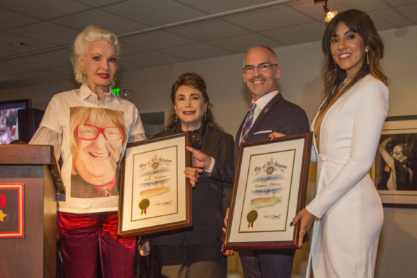 Tony Award winning actress Julie Newmar (the Legacy Award), Donelle Dadigan (Presiden Photo