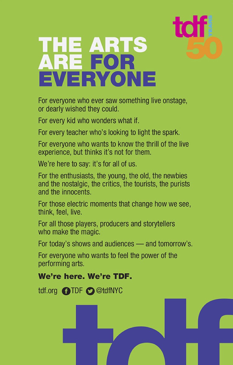 TDF Celebrates 50 Years of Supporting the Arts Image